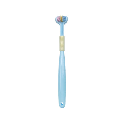 Three-Sided Toothbrush - Children Soft Bristles V-Shaped Teeth Whitening Oral Care Hygiene Tool