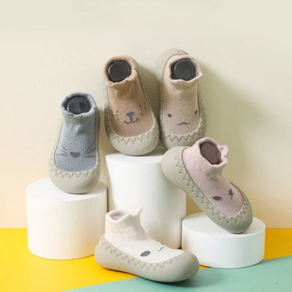 Cute Kids Boy Girl Shoes Soft Rubber Sole Child Floor Sneakers Baby Booties Toddler First Walker