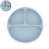 4Pcs Baby Safe Silicone Dining Plate Set - Cute Cartoon Smile Face Children Dishes, Retro Kids Tableware Set (BPA-Free)