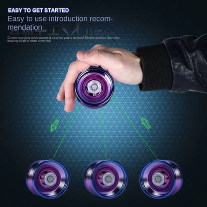 Professional Aluminum Metal Yoyo - Beginner-Friendly Yo-Yo for Kids and Adults with Accessories