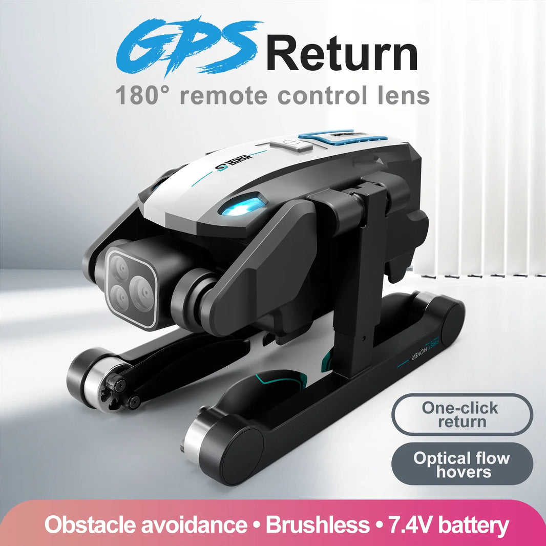 S188 GPS Drone 8K HD Dual Camera 5G WiFi Obstacle Avoidance Brushless Foldable Quadcopter RC 2KM Range Toy