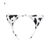 Plush Animal Ears Headband – Cartoon Dog Zebra Tiger Hairband, One Size for Kids & Adults, Cosplay Party Accessory