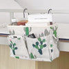 Large Capacity No-Punch Bedside Hanging Diaper Organizer - Nursery Storage Caddy for Bed Rail, Crib and Table