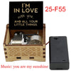Automatic You Are My Sunshine Wooden Music Box with Battery Holder Christmas and New Year Gift for Friends, Wife, Daughter, and Son