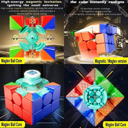 MoYu RS3M V5 3x3 Magnetic Magic Speed Cube, Professional Fidget Toy, RS3 M 2023 V5, Cubo Magico Puzzle
