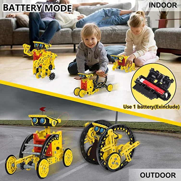 12-in-1 Solar Robot Toy – DIY Science Experiment Building Kit for Kids