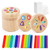 Montessori Wooden Color Sorting Toy - Fine Motor Sensory Matching Game for Toddlers Ages 3+