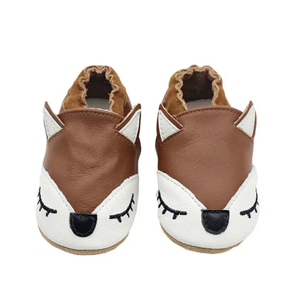 Toddler Baby Shoes – Newborn Infant Boys & Girls Soft Genuine Cowhide Moccasins, First Walkers, Skid-Proof (0-24M)