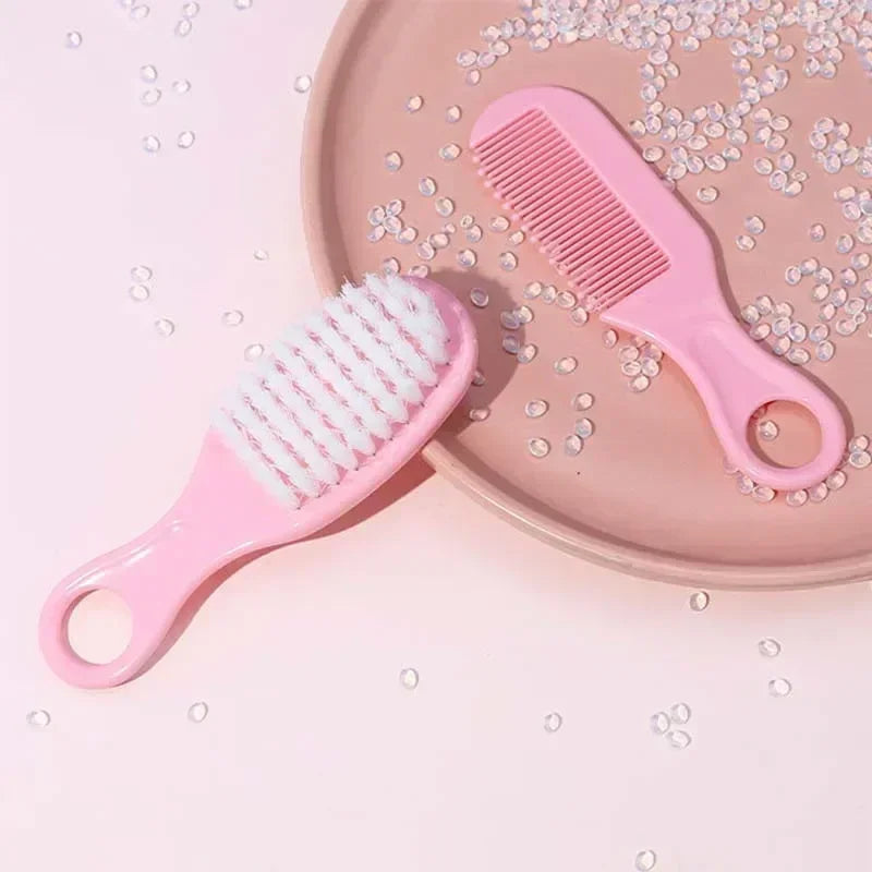 Baby Hairbrush Comb - Portable Newborn & Infant Soft Hair Brush - Toddlers Head Massager & Fetal Head Fat Comb - Kids Hair Care Supplies