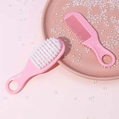 Baby Hairbrush Comb - Portable Newborn & Infant Soft Hair Brush - Toddlers Head Massager & Fetal Head Fat Comb - Kids Hair Care Supplies