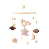 Wooden Crochet Crib Mobile with Felt Rattles – Hanging Bed Bell Toy for Newborns & Infants 0-12 Months