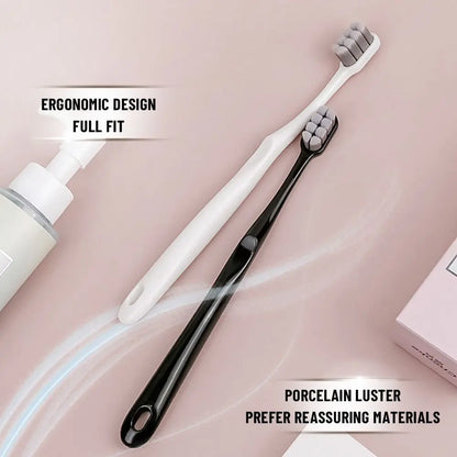 Plush Toothbrush with Super Fine Wave Soft Bristles, 8-Hole Massage for Gum Sensitivity, Adult Soft Hair Toothbrush