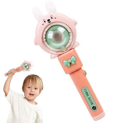 Kids LED Music Wand with Rotating Lights – Bunny & Frog Rubber Toy, 26 x 9.6 cm (10.24 x 3.78 in)