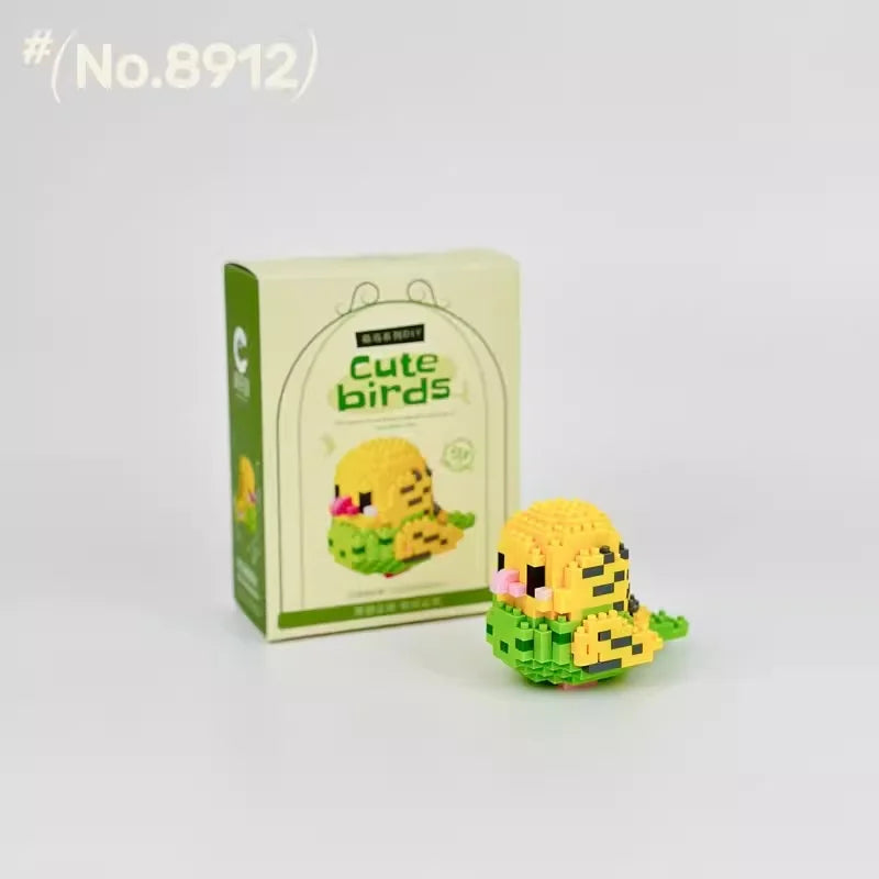 Moe Bird Series Building Block Toy – Educational Assembly Table Ornament for Kids