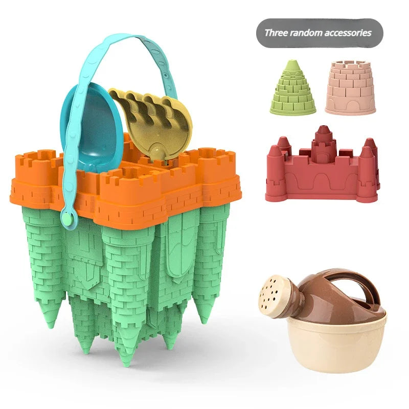 Beach Castle Bucket Sand Play Set With Scoop — Summer Sand Toy For Kids