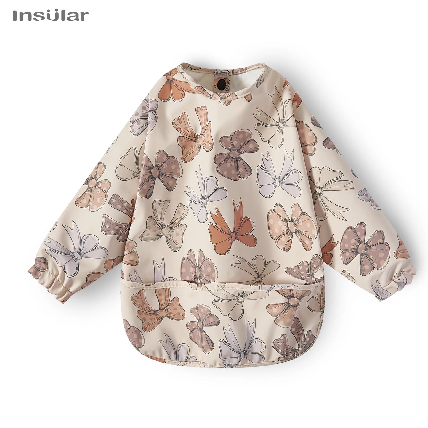 Waterproof Long-Sleeve Baby Bib with Pocket – Full-Cover Feeding Apron for Mess-Free Mealtime - Kidzy Market