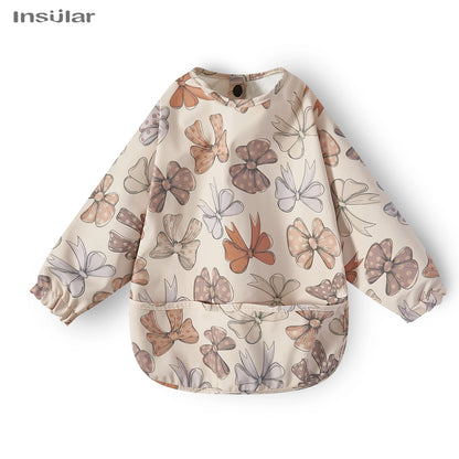 Waterproof Long-Sleeve Baby Bib with Pocket – Full-Cover Feeding Apron for Mess-Free Mealtime - Kidzy Market