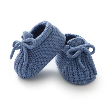 Baby Shoes Knitted Newborn Footwear – 0-18M Warm First Boots for Boys & Girls, Solid Toddler Kid Accessories