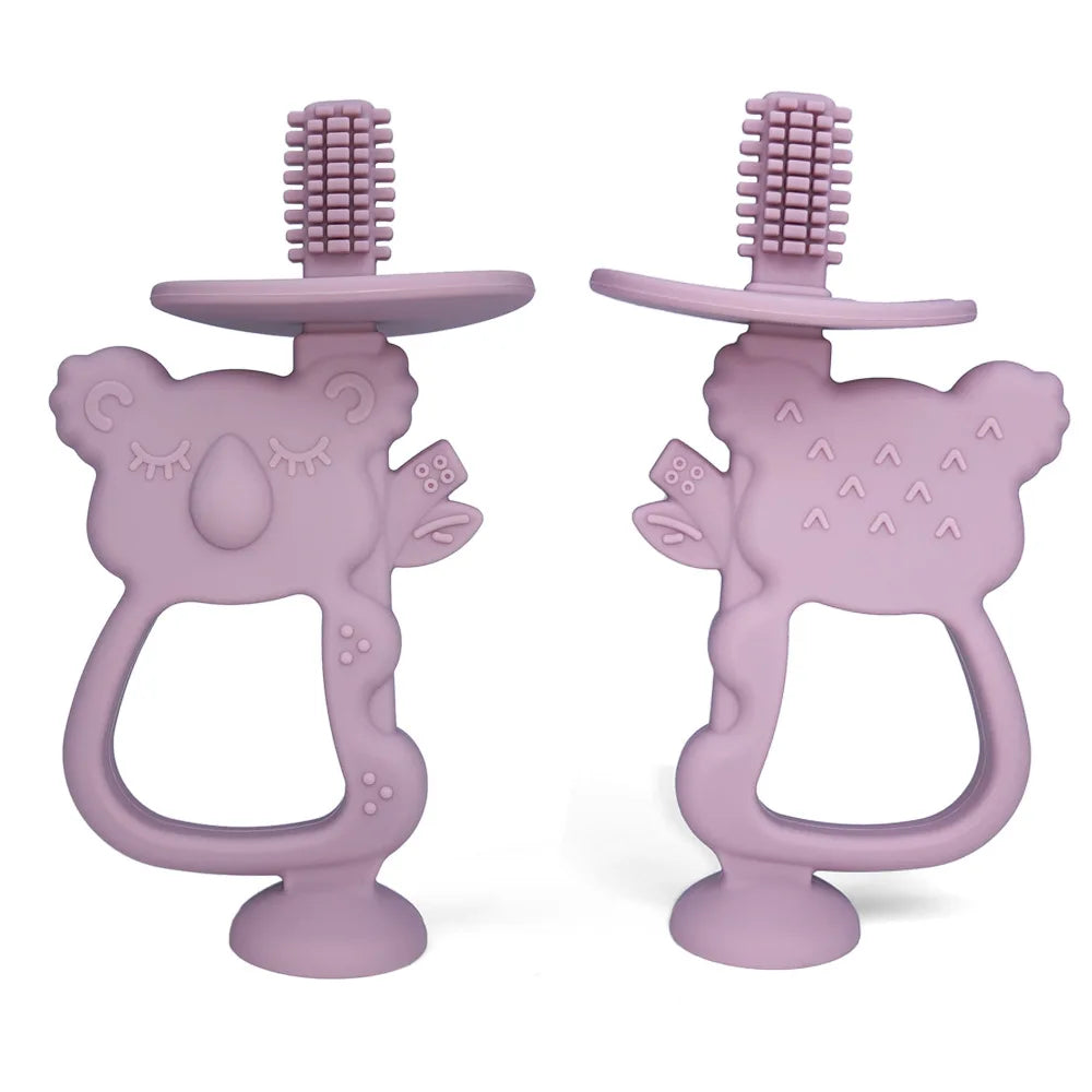 Baby Teether Gloves - Cartoon Bear Silicone Teething Gloves, Dental Care for Gums, Anti-Eating Molar Stick, BPA-Free Baby Accessory