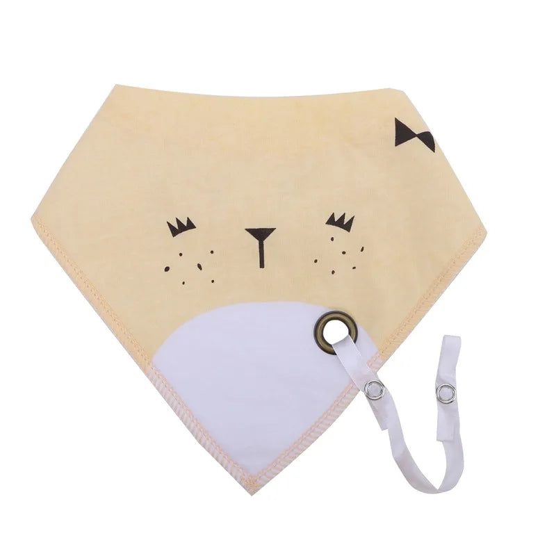 Fashionable Waterproof Cotton Baby Bibs – Triangle Saliva Towel & Pacifier Bibs for Infants - Kidzy Market