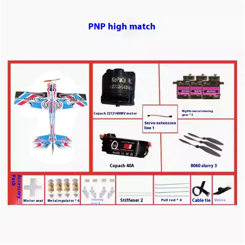 3D Mercury Fixed-Wing Aerobatic RC Airplane – DIY Remote Control Flying Plane Kit