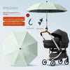 Baby Stroller Solid Color Sunade Umbrella Sunshade Bendable Arm Clip-On Handle Trolley Sunshade Accessory for Outdoors