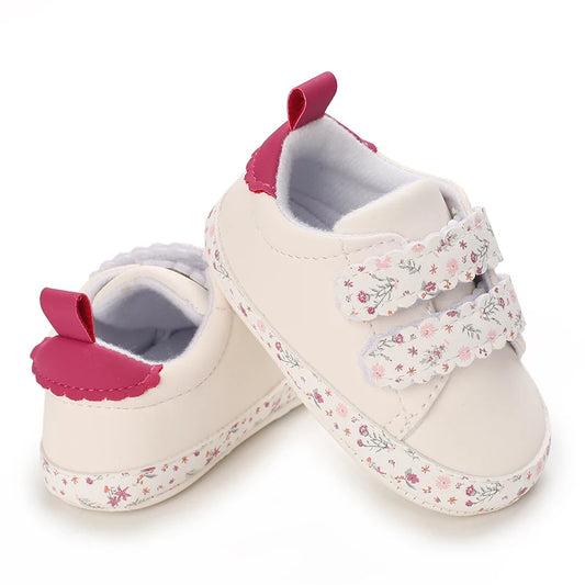 Fashion Infant Spring Shoes – Non-Slip White Soft-Soled Sneaker for Newborn Boys & Girls