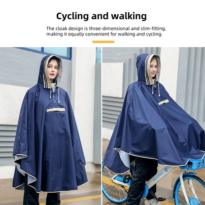 Waterproof Rain Poncho for Primary School Students with Bag Cover