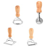 Ravioli Stamp Maker Cutter Set with Roller Wheel Wooden Handle for Pasta and Dumplings