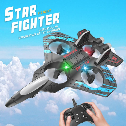 Glider Flying Helicopter RC Jet Plane 2.4G Stunt Remote Control Foam Fighter with Light