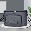 Black Stroller Organizer Bag Large Capacity Hanging Pram Diaper & Bottle Holder with Insulated Cup Holders
