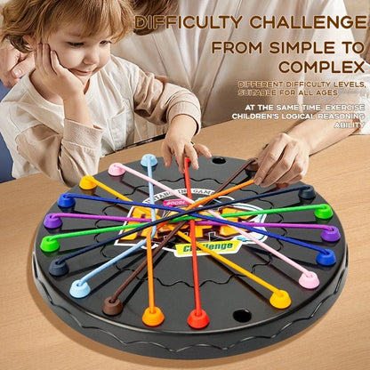 Hot Kid Rope Knots Puzzle Board Game Colorful Twisted Connected Ropes Parent-Child Interactive Toy Birthday Gift