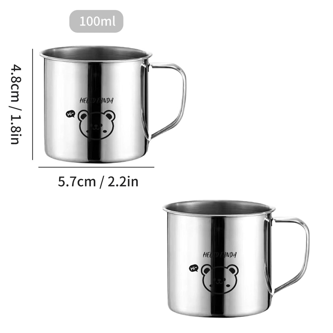 WORTHBUY 304 Stainless Steel Mini Mug with Handle — Anti-Drop Portable Kids Water & Milk Cup for Tea & Outdoor Picnic Drinkware