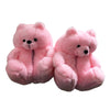 Women's Highland Cow & Teddy Bear Plush Slippers – Soft Indoor Christmas Slip-On, Fits EU 36-41 (26 cm / 10.2 in)