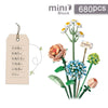 Romantic Roses, Sunflowers, and Daffodils Building Blocks – Classic Mini Bricks Garden House Model Kit for Kids