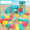 23Pcs Summer Beach Toy Set With Bucket, Watering Bottle & Shovels — Kids Sand & Water Play Tools