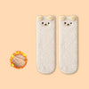 Baby Coral Velvet Socks – Warm Plush Knee-High Stockings with Cute Bear Design (0-5 Years)