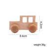 Beech Wood Cartoon Van Wooden Car Blocks - Montessori Educational Baby & Toddler Teether Gift