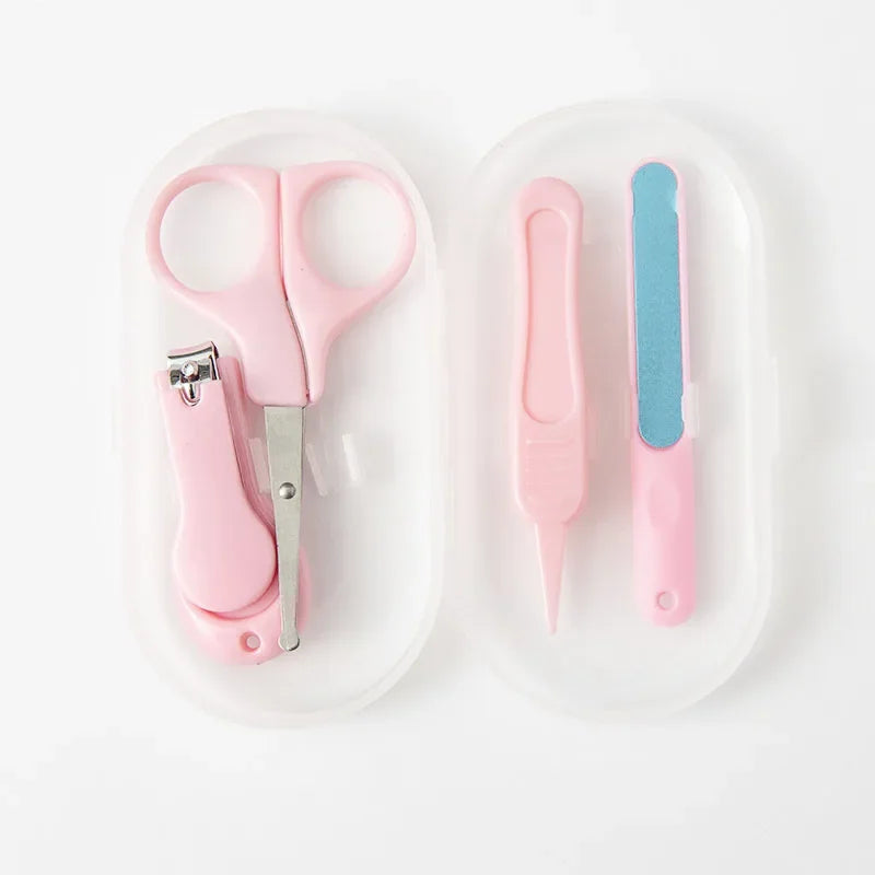 4pcs/set Baby Nail Clipper Set, Children Kids Nail Cutter Scissors, Files Small Nail Trimmer, Baby Nails Care Tools
