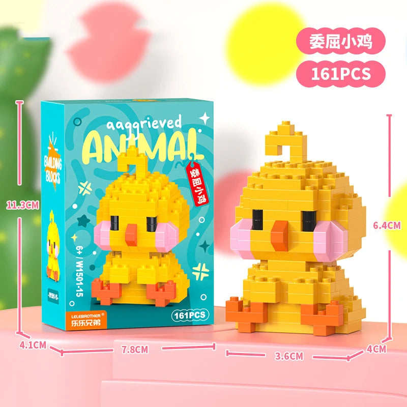 Adults Animals Micro Particle Building Blocks – Dog and Cat Mini Bricks Toy for Kids Ages 6 to 12