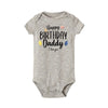 “Happy Birthday Daddy, I Love You” – Adorable Newborn Baby Bodysuit, Short-Sleeve Infant Romper, Perfect Birthday Gift for Dad