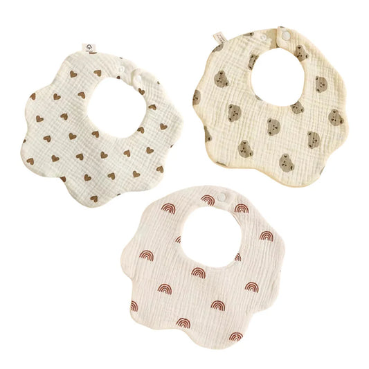 3-Piece Super Lightweight Baby Bib Set – Soft & Absorbent Teething Bibs for Newborns & Infants (3-9 Months) - Kidzy Market