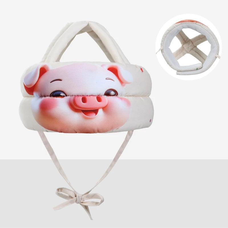 Anti-Collision Baby Walking Hat – Breathable Headrest with Safety Protection for Infants (Cartoon Design)