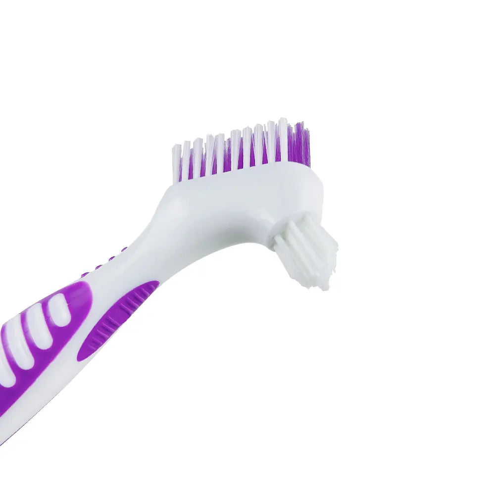 10Pcs Denture Cleaning Brushes, Multi-Layered Bristles, Non-Slip Ergonomic Rubber Handle for Oral Care