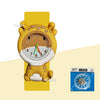 Children’s Cartoon Watch for Ages 2-14 Boys and Girls Soft Silicone Slap Bracelet Student Wristwatch
