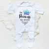 The Princess Has Arrived Print Baby Babygrow Sleepsuit – Newborn Coming Home Vest Bodysuit, Hospital Clothes, Infant Shower Gift