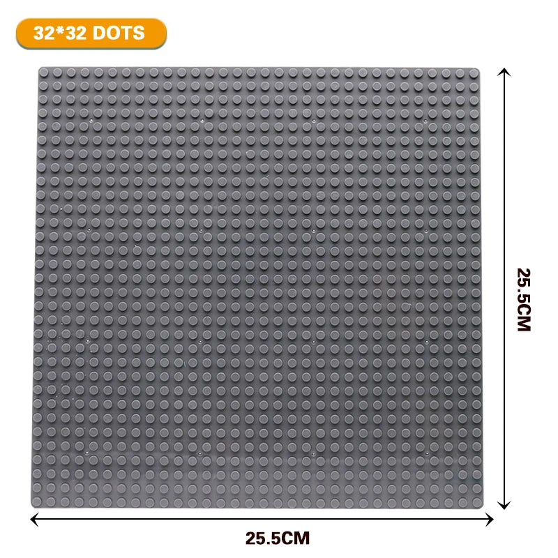 32x32 and 32x16 Dots Classic Base Plates – MOC DIY Plastic Bricks for City Building Blocks Toys
