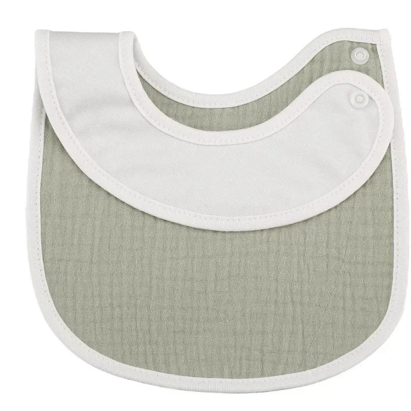 2pcs/Set Waterproof Baby Bibs – Cotton Infant Feeding Bibs, Newborn Burp Cloths, Bandana for Boys & Girls, Soft Saliva Towel - Kidzy Market