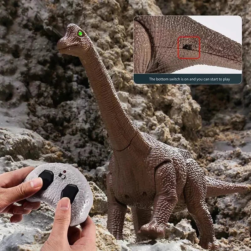 RC Ankylosaurus Dinosaur Toy – Remote Control Electric Dinosaur with Light for Kids