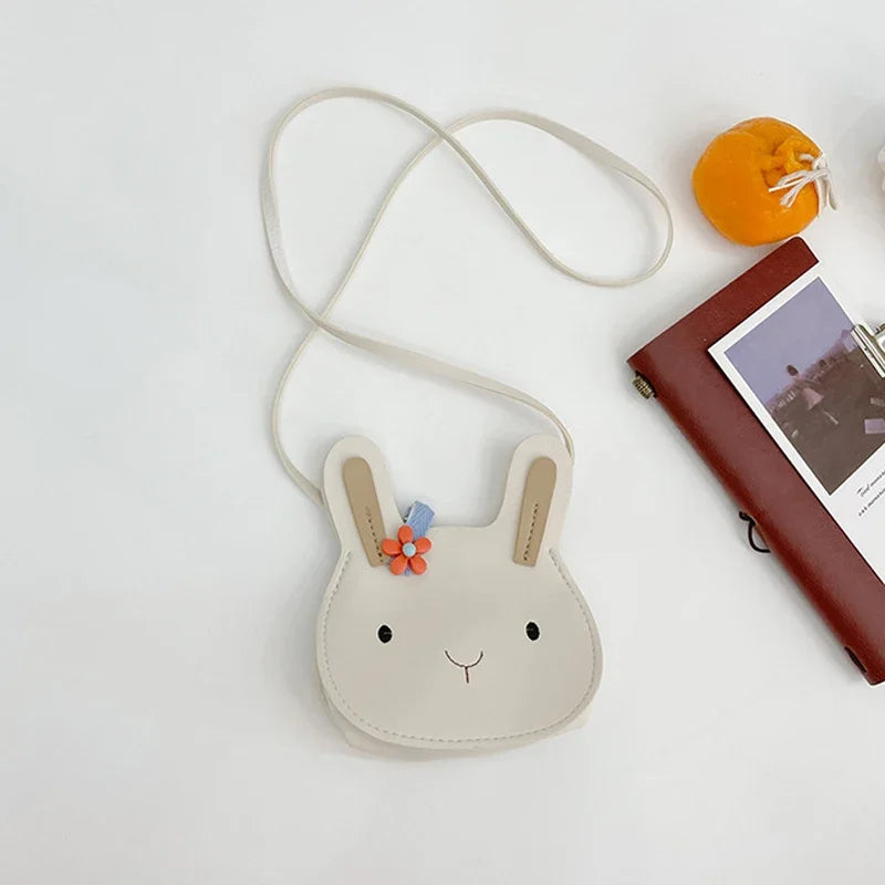 Cute Cartoon Animal PU Leather Shoulder Bag – Bear & Bunny Crossbody Messenger Bag for Kids, Toddler Girl & Boy Purse - Kidzy Market